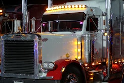 Irby Hallman's 2000 Peterbilt 379 at night