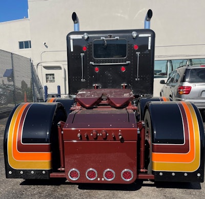 Rear view of the 2006 Pete, without the tank trailer