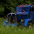 old blue rotted kenworth