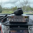 The Cobra 19 LTD Classic AM/FM mounted on the dash of the author's 2014 Toyota Tundra.
