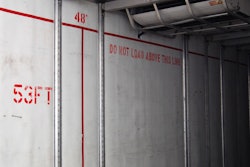 inside an empty trailer