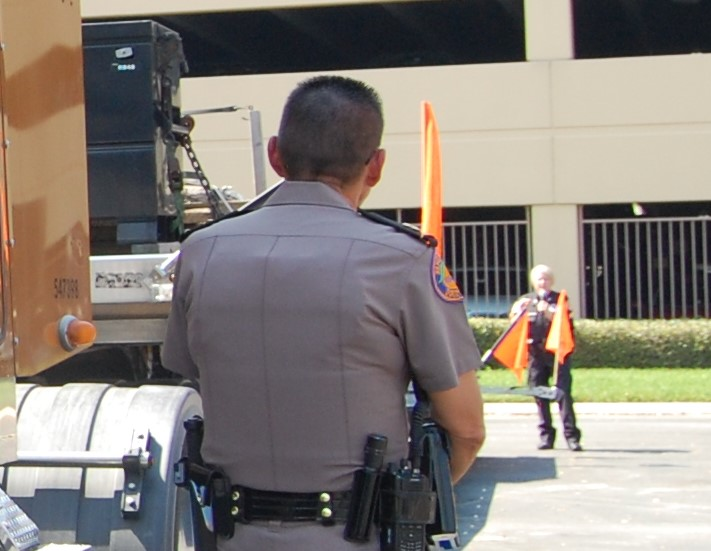 inspector flagged heavy haul rig