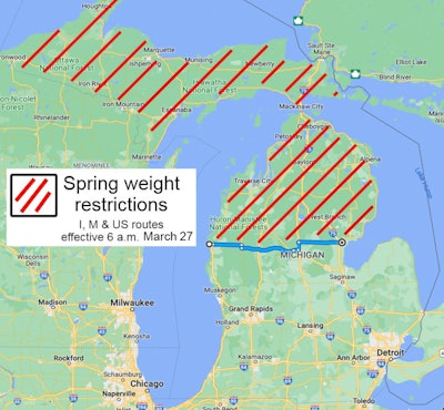 Michigan spring 2023 weight restrictions
