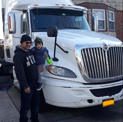 Mike Boston with semi truck