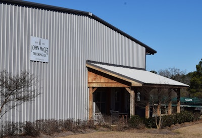 John McGee Trucking's office in Simsboro, Louisiana