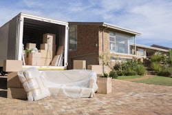 moving truck at house