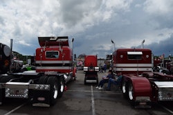 Darrell Estes' pair of 359 Peterbilts at Large Cars in 2022