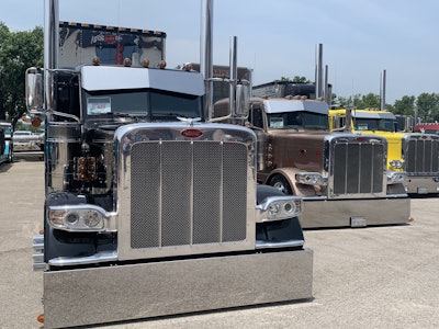 Trucks on-hand for Peterbilt's 2023 'Pride & Class' truck show