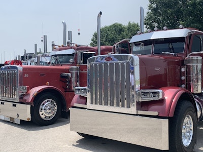 Trucks on-hand for Peterbilt's 2023 'Pride & Class' truck show