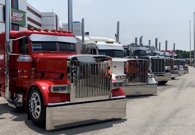 Trucks on-hand for Peterbilt's 2023 'Pride & Class' truck show