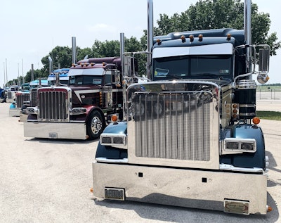 Trucks on-hand for Peterbilt's 2023 'Pride & Class' truck show