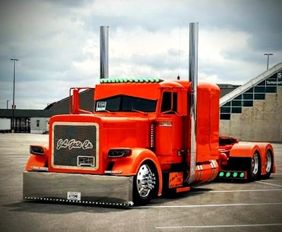 This sharp 2000 model 379, dubbed 'Hollywood,' won the principal honor of the truck-show portion of the event, the Kids' Choice Award. Driven by Jason Akers for J.L. Gate Co. of Greensburg, Kentucky, the truck hauls high-quality horse and cattle panels.