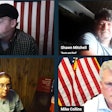 video call with mike collins, john grosvenor, shawn mitchell,and tracy