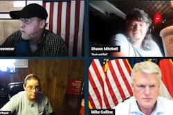 video call with mike collins, john grosvenor, shawn mitchell,and tracy