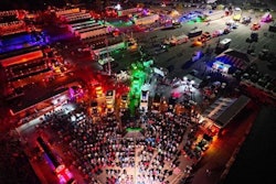 Large Cars and Guitars stage overhead view
