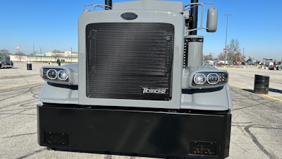Front end of Timmie Cameron's 2023 Peterbilt 389