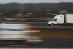 Speed Motion Blur Night Truck On Highway