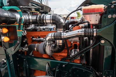 Engine of Ben Overton's 2022 Kenworth W900