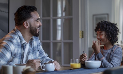 Amazon Relay father and son at table