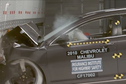 Side underride guard crash test