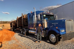 Debbie Desiderato with Western Star hauling logs