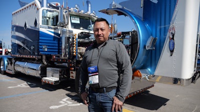 Willie Flores Jr. and his 1995 Peterbilt 379