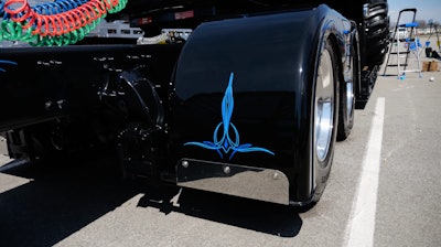 Rear fenders of Eric Gibson's 2017 Western Star 4900FA