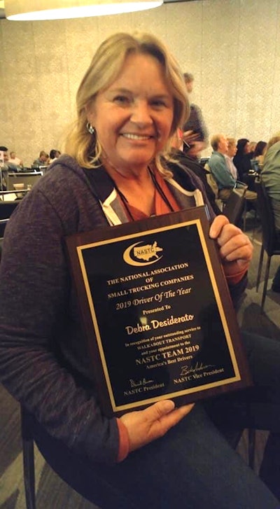 Debbie Desiderato with NASTC Driver of the Year Award
