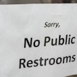 No public restrooms sign