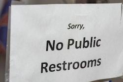 No public restrooms sign