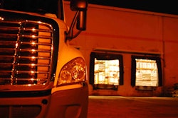 truck backed to dock