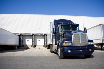 truck backed to dock