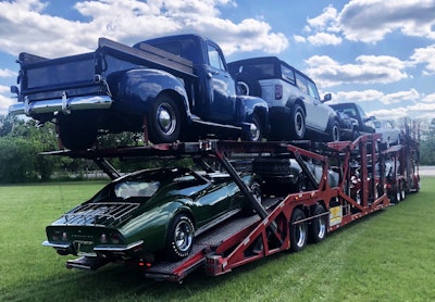A half-million worth of classics on the trailer to Mecum Auto's Houston collector's auction