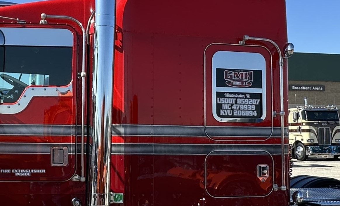 GMH lettering and striping on side of owner-operator Phillip Rindelhardt's KW