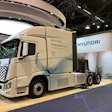 Those calling for a repeal of the Federal Excise Tax say it will help fleets acquire safer and cleaner-running trucks. A hydrogen fuel cell Hyundai Xcient is shown above at the Advanced Clean Transportation Expo in May.