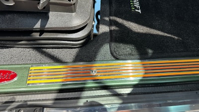 Door sill plate on Barry Kasdorf's 2023 Peterbilt 389X