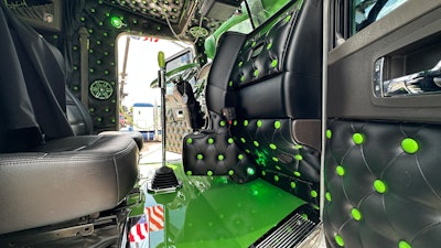 Interior of Cody Davis' 2022 Kenworth W900L