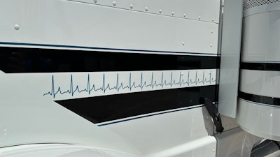 Heartbeat paint scheme on Nikki Cheek's 2008 Peterbilt 389