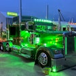 Cody Davis' 2022 Kenworth W900L at night