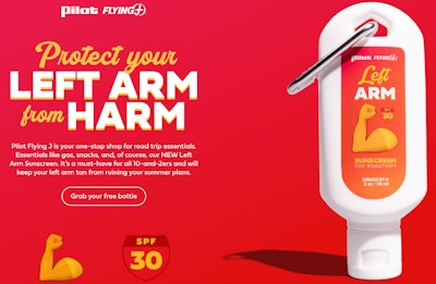 Pilot Flying J sunscreen