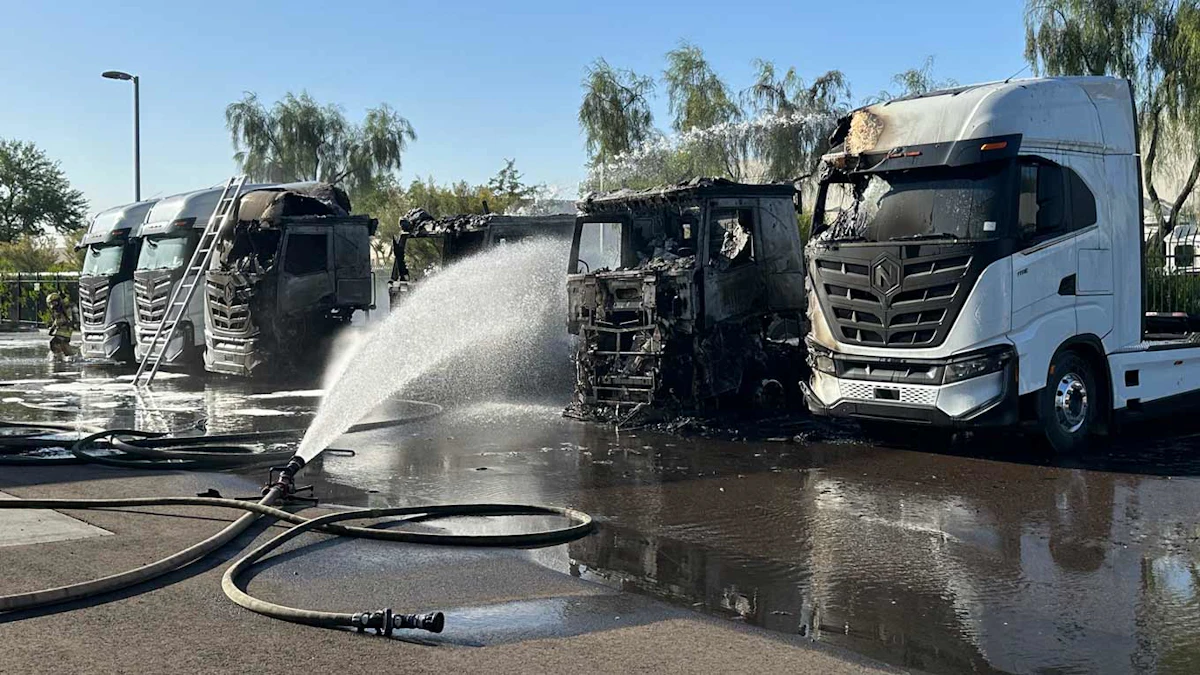 Nikola semi truck catches fire again - Vimarsana News