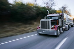 Tanker truck on highway