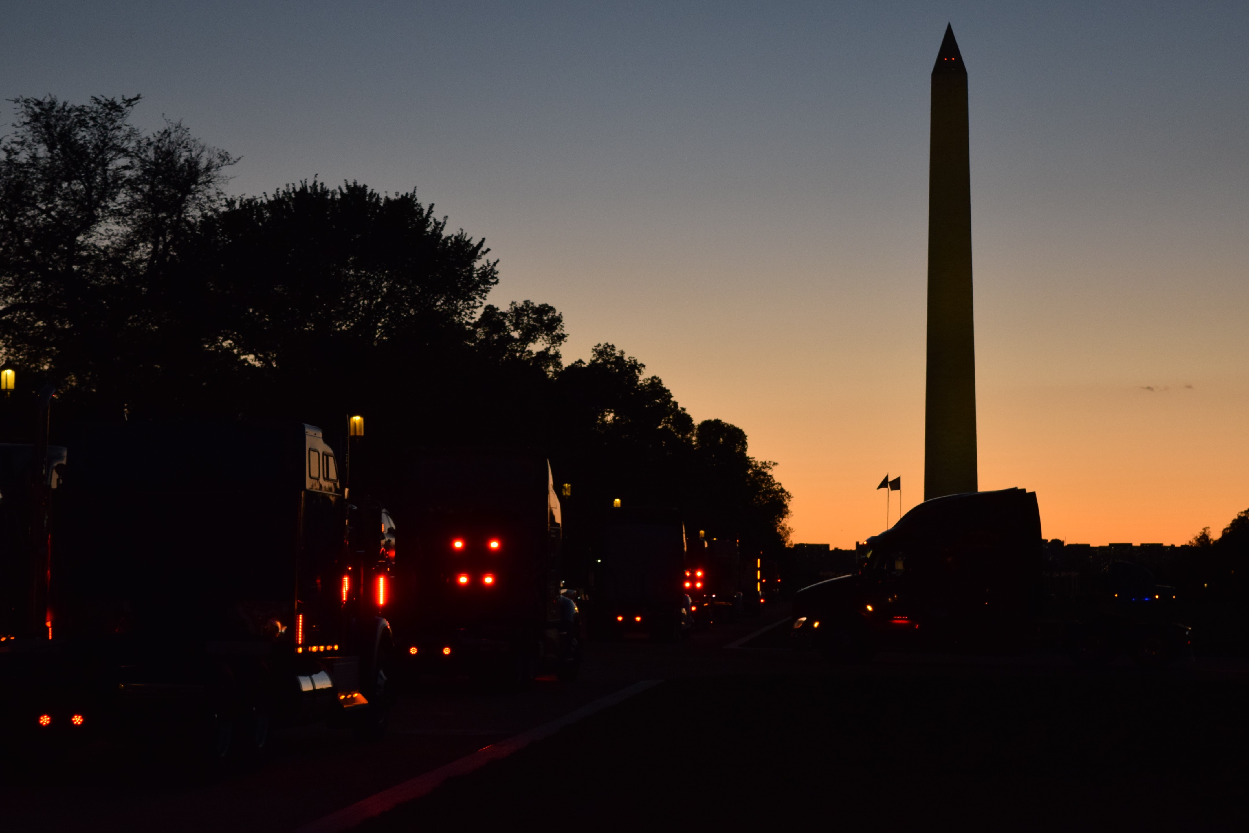 Washington Monument at sunset