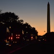 Washington Monument at sunset
