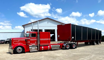 Johnson's current 1994 KW hooked to one of the company's conestogas