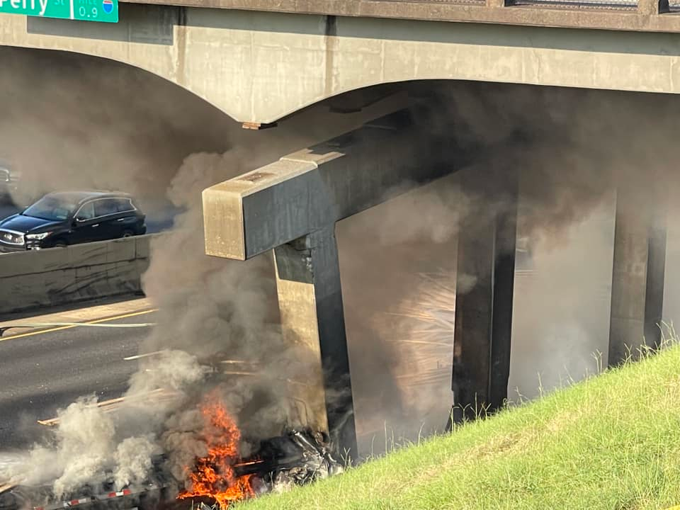 I-85 Montgomery bridge damage truck fire