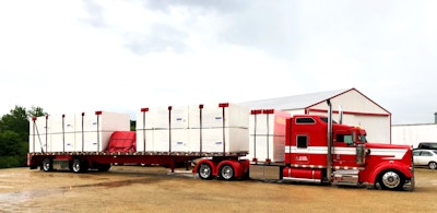 Steel coil/foam insulation load