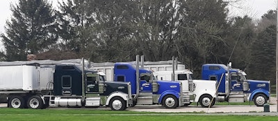 D. Weaver Trucking's #2-5 trucks in profile