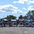 Maple Lane trucks parked in the yard