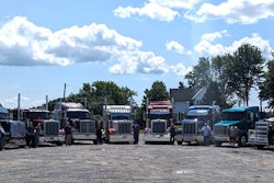 Maple Lane trucks parked in the yard
